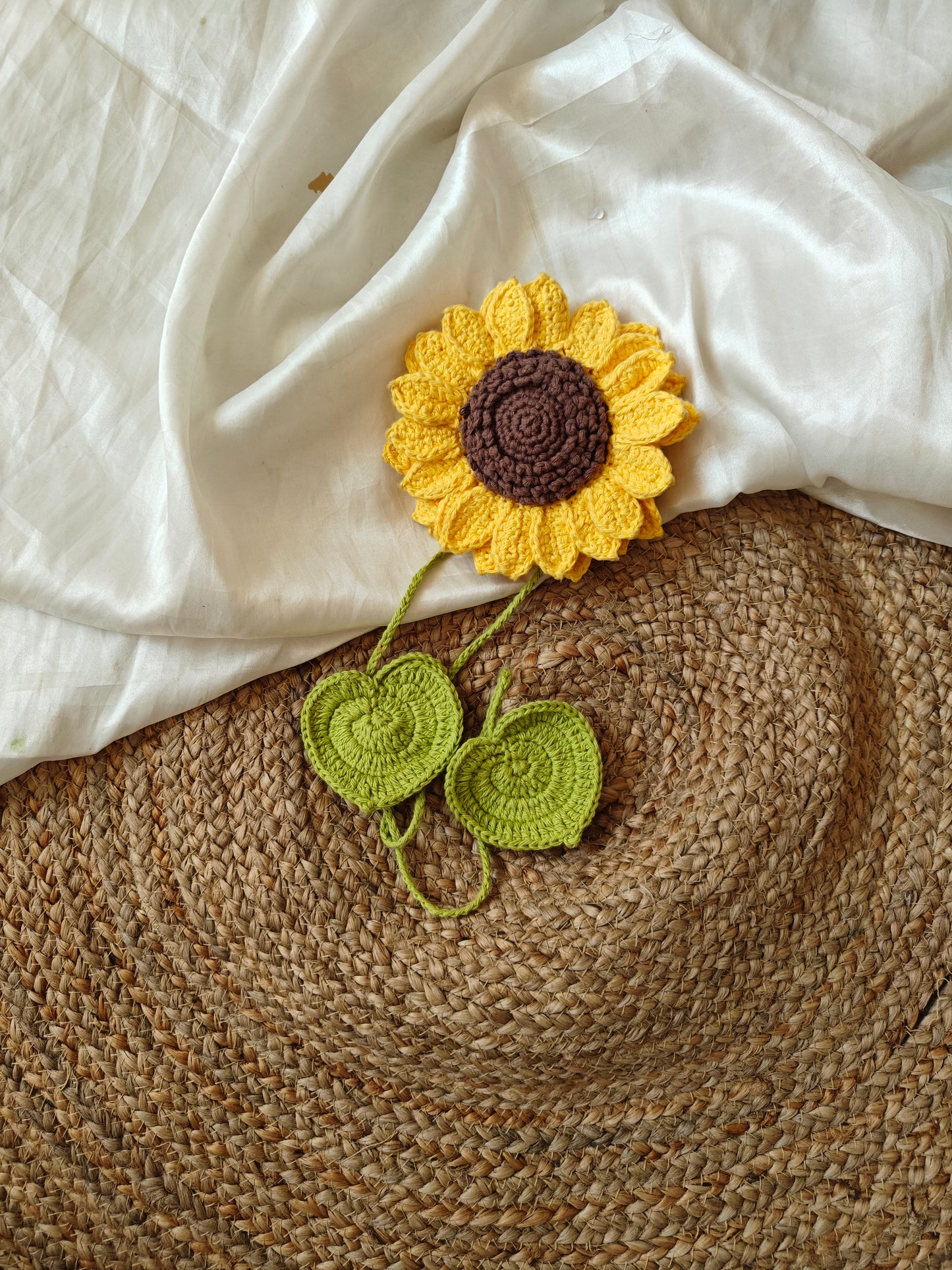 Sunflower curtain tie