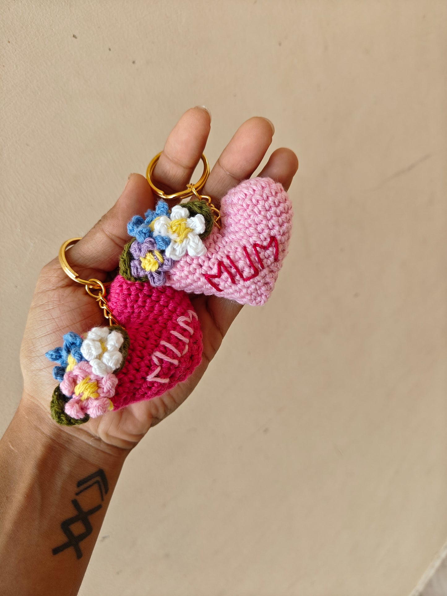 Mum heart keychain