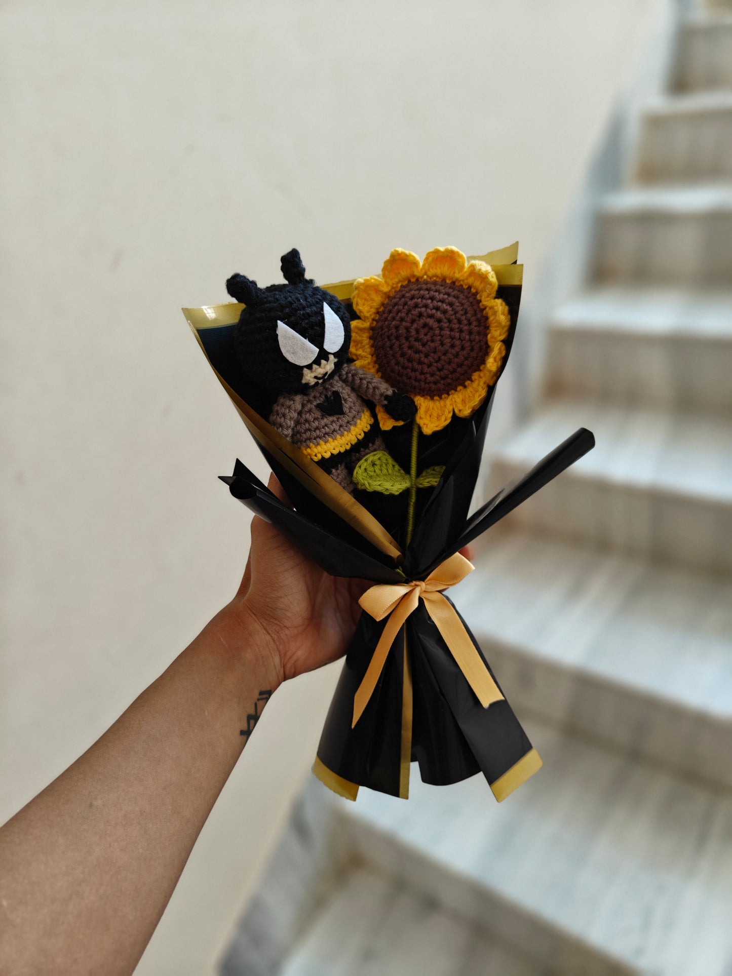 Batman sunflower bouquet