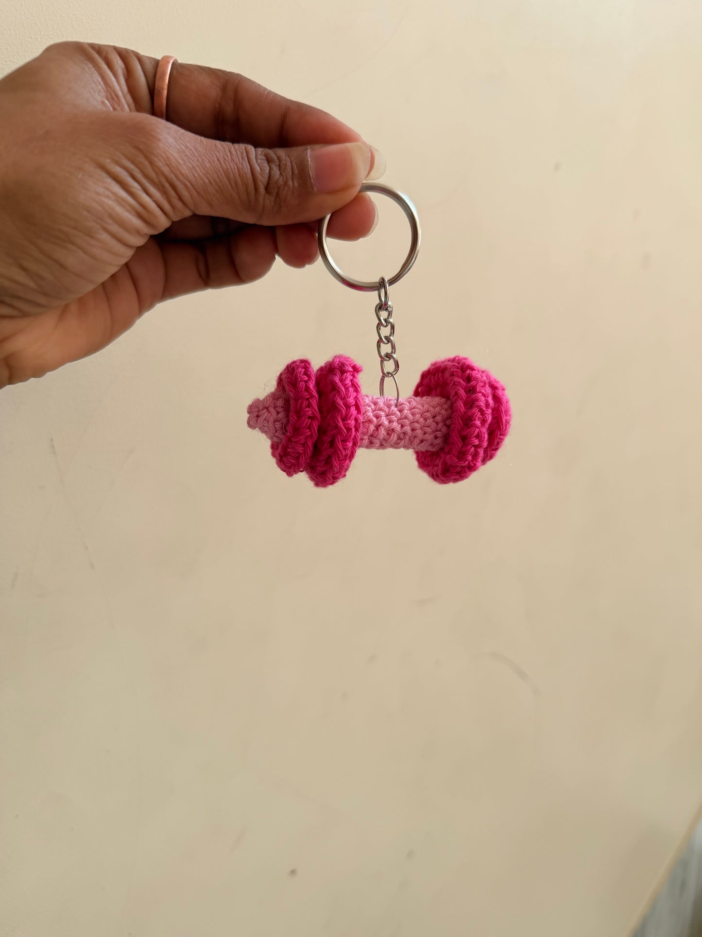Dumbbell keyring
