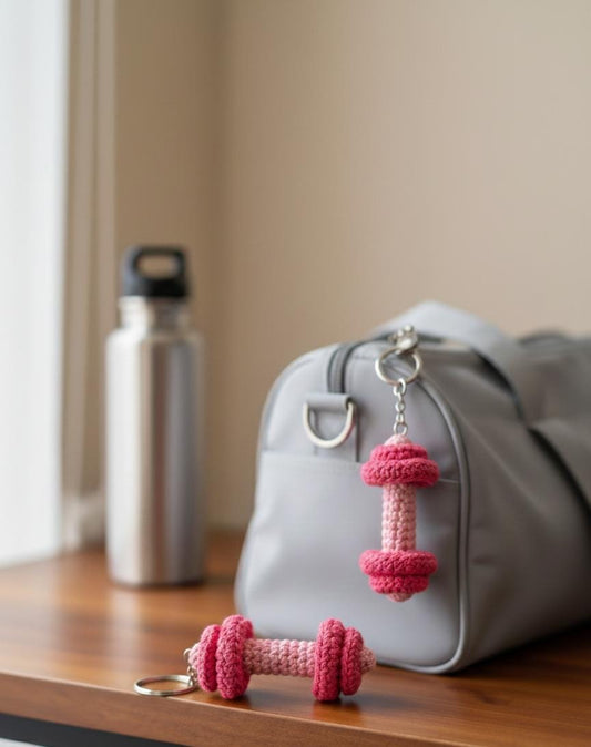 Dumbbell keyring