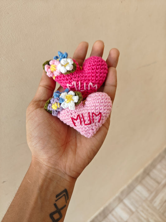 Mum heart keychain
