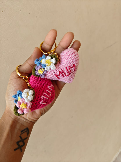 Mum heart keychain