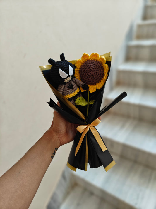 Batman sunflower bouquet