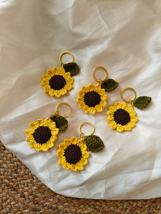 Sunflower keyring