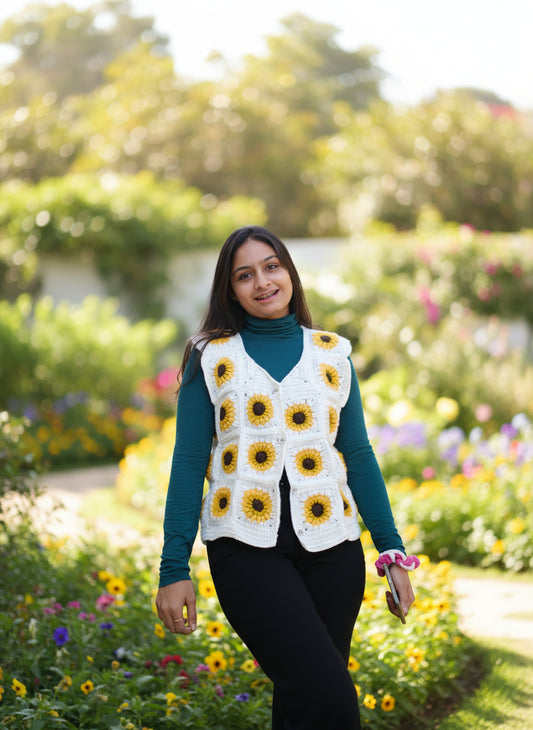 Floral half jacket