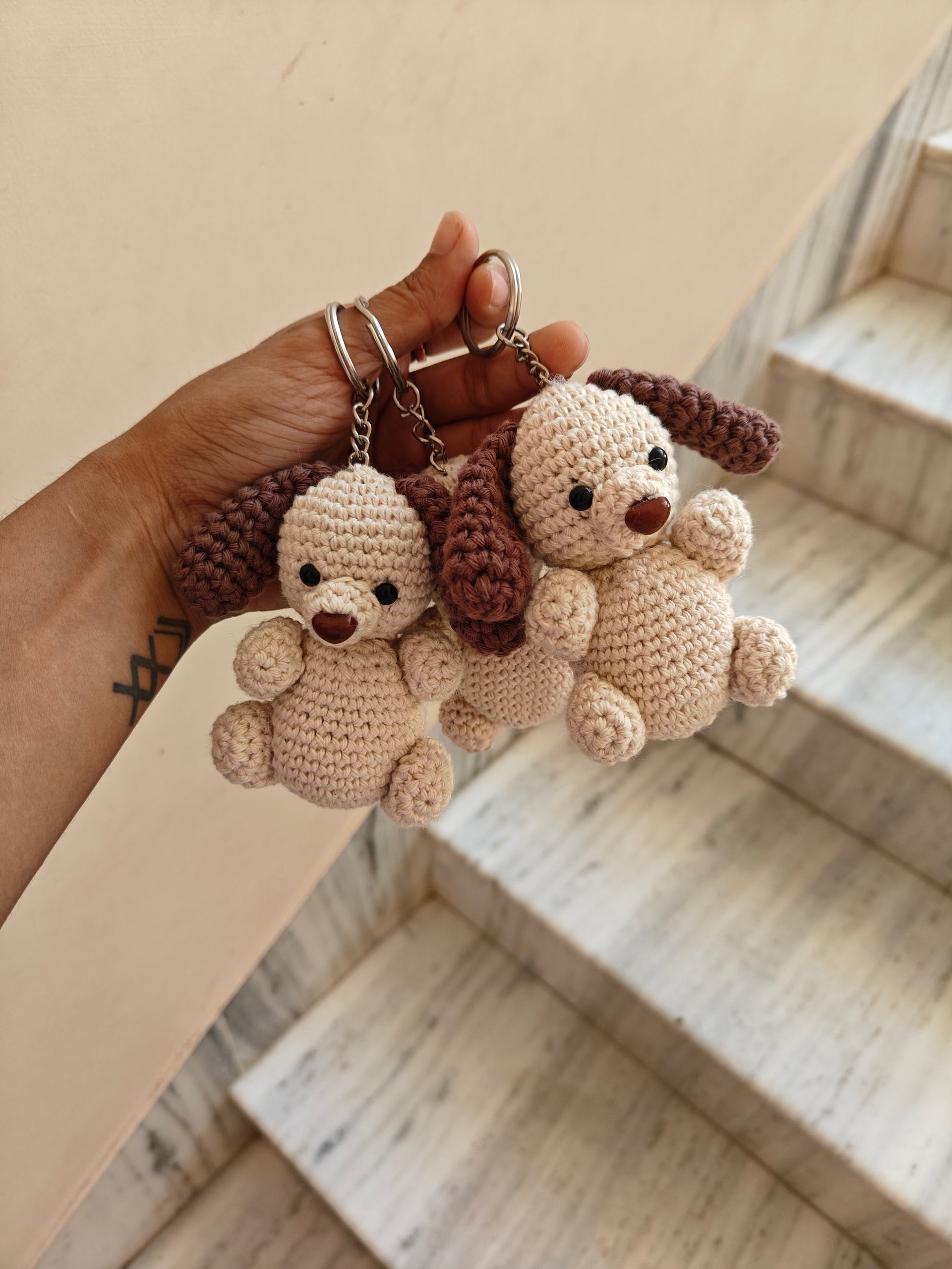 Crochet Keychain Dog Puppy Dog Amigurumi Keychain: Crochet Pattern